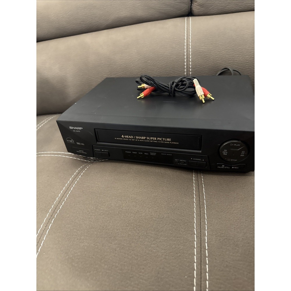 Sharp VC-A410 4-Head VHS Player VCR Recorder Super Picture No Remote - TESTED -